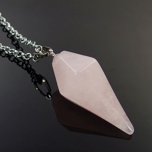 Natural Gemstone Crystal Healing Cone Hexagonal Point Pendulum Pendant energy - Picture 5 of 21