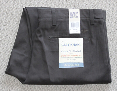 Men's DOCKERS Easy Khaki CLASSIC FIT Pleated PANTS • 38x34