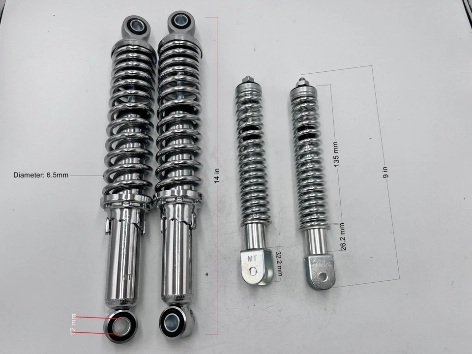 HONDA C70  FRONT AND REAR SHOCK ABSORBER 1 PAIR NOS OEM QUALITY- Express Foto 2 de 4