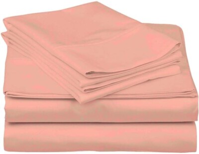 1000 TC EGYPTIAN COTTON PEACH SOLID RV CAMPER BUNK
