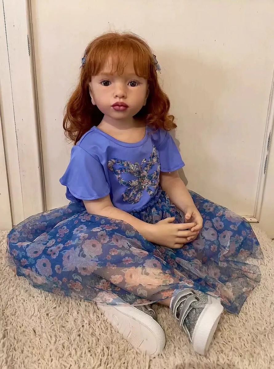 40inch Artist Painted Reborn Doll Kit with Freckle Girl Toddler