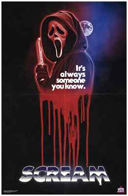 Scream movie poster - Ghost Face - RETRO STYLE POSTER