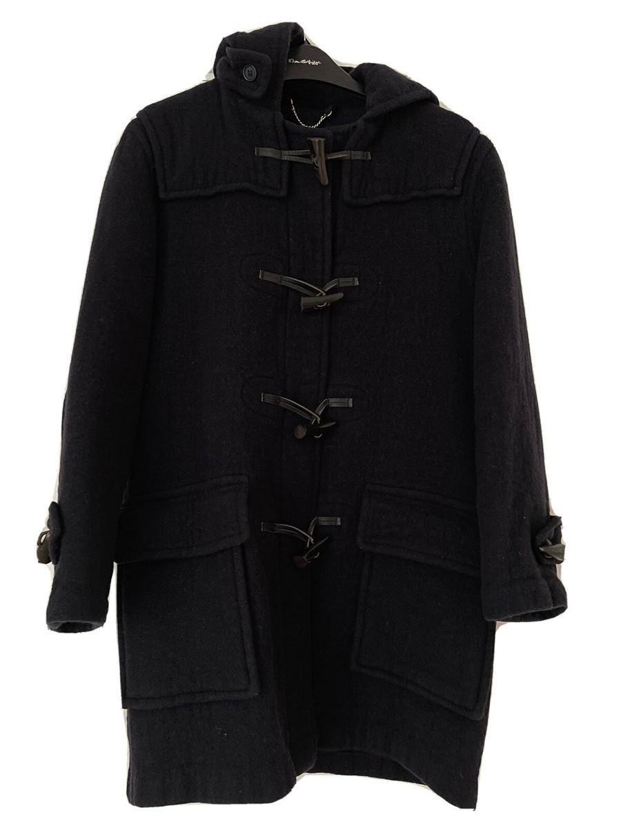 Trench Coat With Hood Mens Duffle Black Wool Duffle Coat Authentic