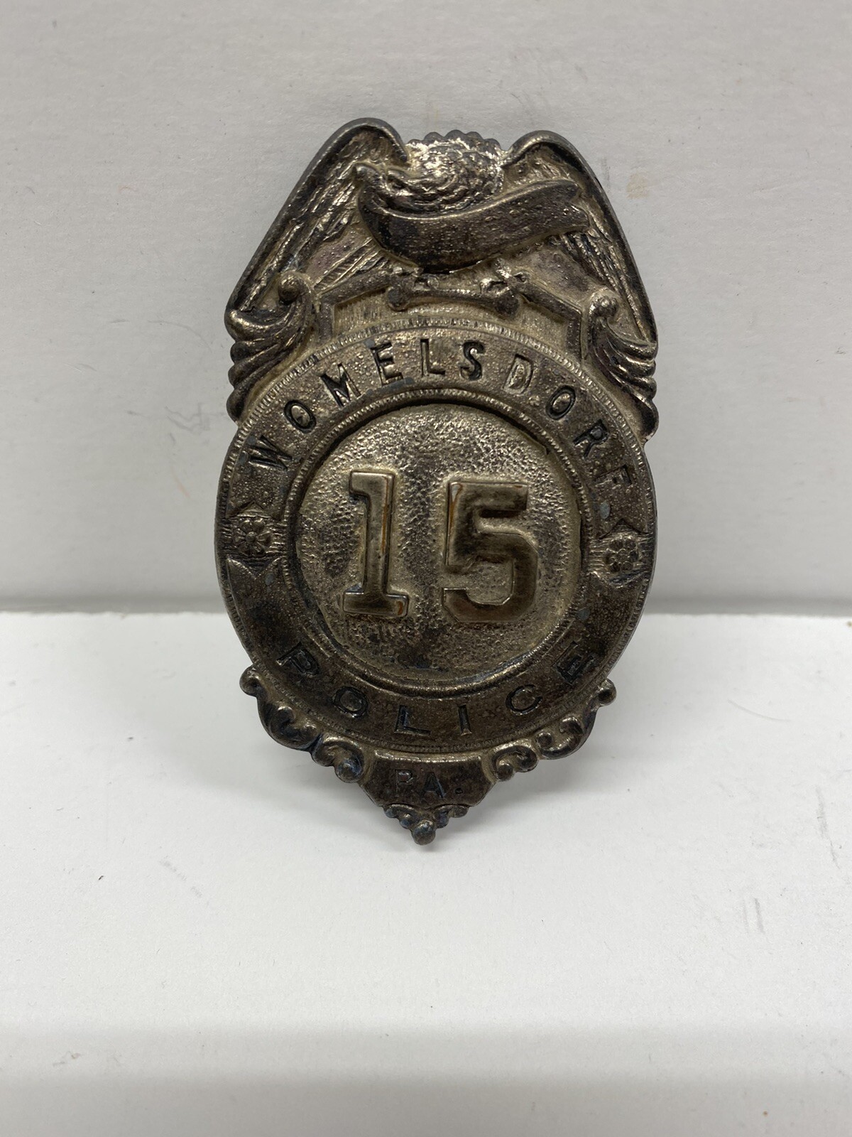 Vintage Womelsdorf Pennsylvania PA Police Department Badge 15 eBay