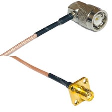 RG316 TNC Male Angle to SMA FEMALE FLANGE RF Cable Rapid-SHIP LOT