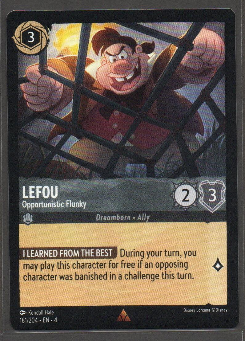 Ursula's Return LeFou - Opportunistic Flunky Card #181/204