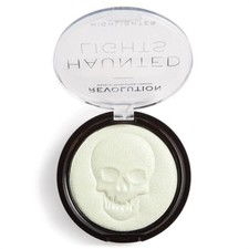 HAUNTED LIGHTS MAKEUP REVOLUTION BAKED HIGHLIGHTER SILVER GREEN PINK HALLOWEEN