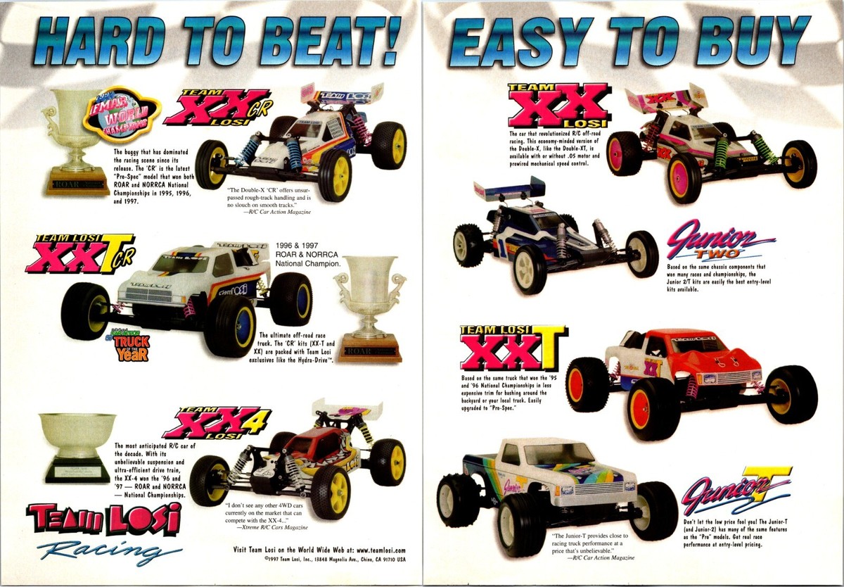 Team Losi XXT XX4 XX RC Truck Vintage Print Ad Wall Art Decor