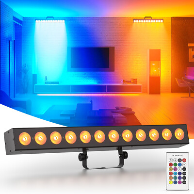 120W Rechargeable LED RGBWA+UV Stage Wall Wash Light Strobe Effect DJ Party Bar