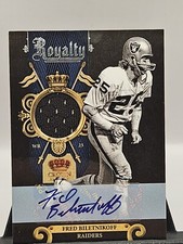 2011 Crown Royale Royalty Materials Prime Signatures 02/25 Fred Biletnikoff Rare