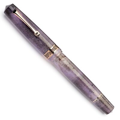 Leonardo Momento Magico Fountain Pen in Amethyst with Rose Gold Trim - EF - NEW