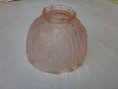 Ancienne tulipe en pate de verre pour lampe veilleuse - Photo 1/4