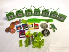 Vintage 1990s TMNT Accessories Lot Mini TVs Tokens Cards Comb Parts As-Is
