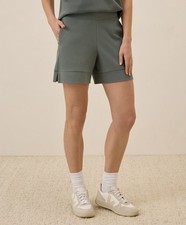 Pact Women's Airplane Pull On Shorts 2X-Large Castor Green Comfortable Bottoms
