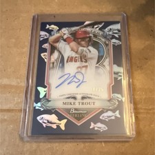 Topps 2024 Bowman Sterling Mike Trout Sterling-Tek Auto Los Angeles Angels /25