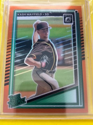 2025 Panini Donruss Optic Kash Mayfield #183 Orange Prizm /199 Tigers Padres