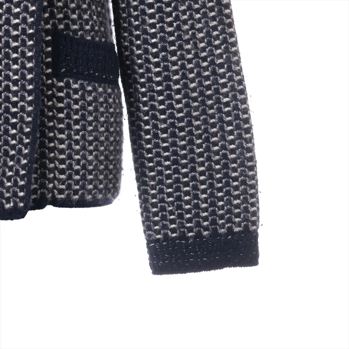Chanel Coco Button P44 giacca maglia cashmere 40 donna blu navy P44439K04703