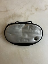 Vintage Base Oval Soft Cover 48 CD Double Zipper Case Tote With Handle As Is