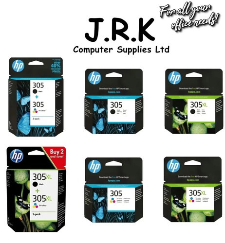 HP 305 / 305XL / Black / Colour Ink Cartridges For DeskJet 2710 Original