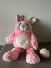 1984 Pink POPPLE Vintage Purple Cheeks White Plush 15" Stuffed Animal Read