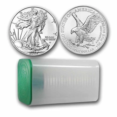 2026 1 oz American Silver Eagle Coin BU (Tube of 20)