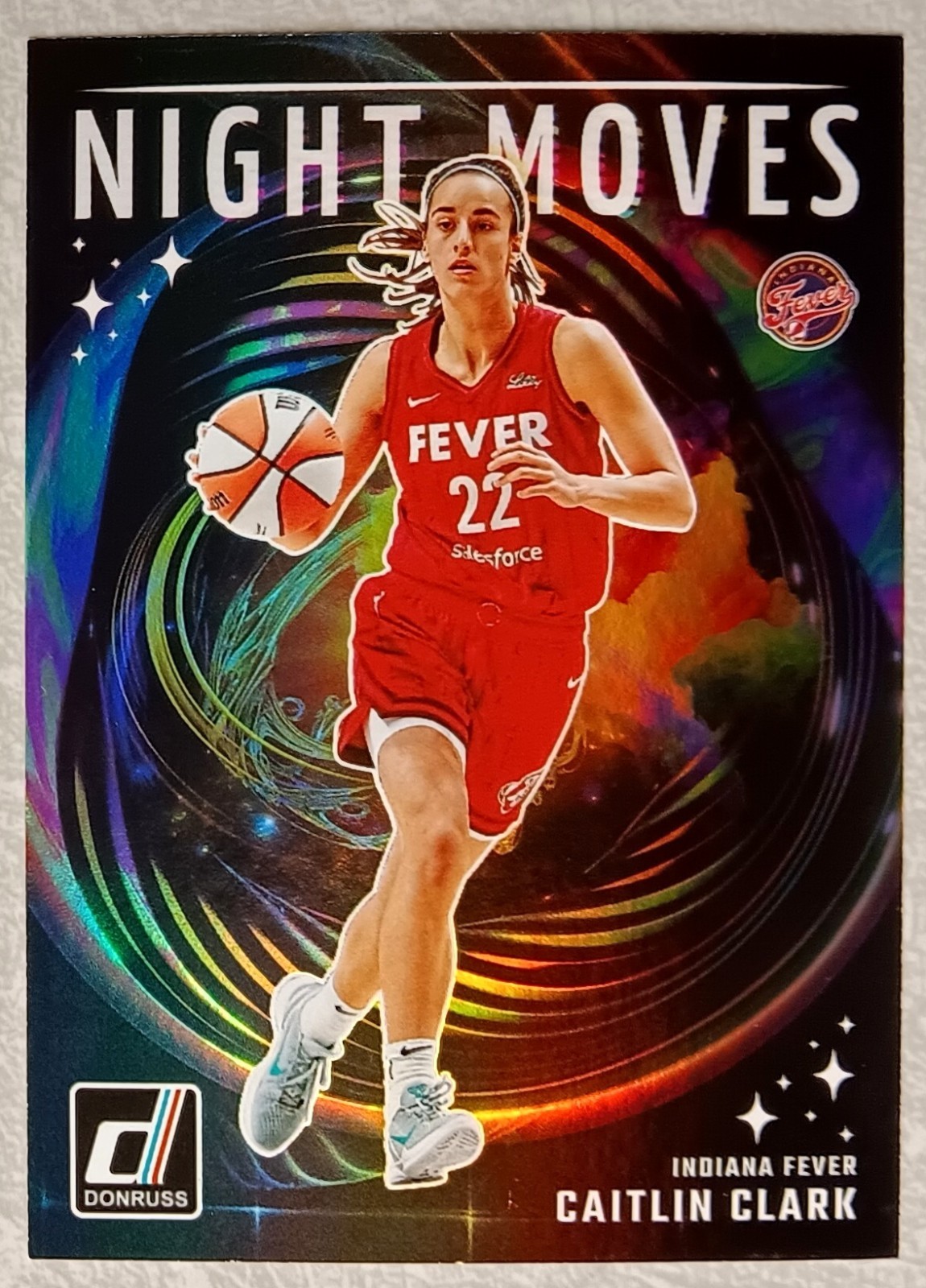 🔥 2025 Donruss WNBA Night Moves #8 Caitlin Clark Indiana Fever Card RARE SSP 🔥