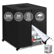 IBC Tote Cover for 330 Gallon Zipper 420D Heavy Waterproof Sunscreen Material Wa