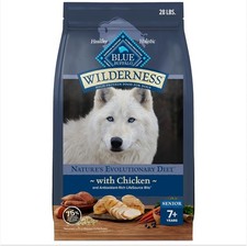 Dry Dog Food Senior Wilderness Natural High-Protein with Chicken 28lb. Free Ship 2.89 per pound