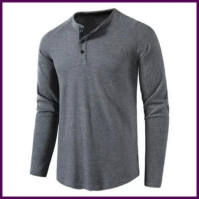 Autumn And Winter New Men's T-shirt Europe And The United States Men's Solid.