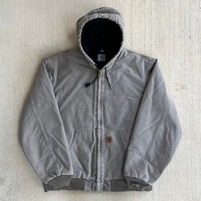 Carhartt green hooded work wear jacket