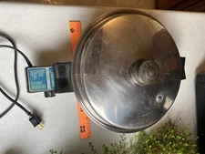 Saladmaster 7815E Stainless 11" Electric Skillet Fry Pan Vapo Lid & Cord WORKS!