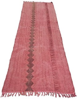 Rare Hand Knotted Vintage Flat Weave Kilim Kilm Wool Area Runner Rug 7 x 3 Ft