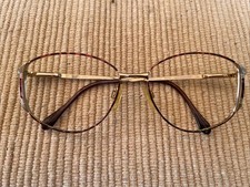 Vintage Luxottica Anita Gold Electroplated Oval Eyeglasses Frame 55-16-130 Rose