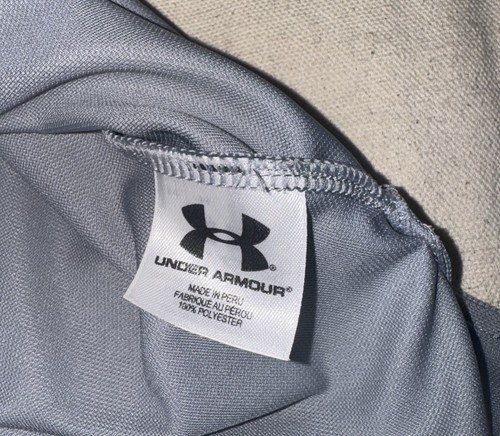 Polo da golf Under Armour uomo HeatGear taglia Grande blu grigio LOTTO 96 logo grande - Foto 11 di 12