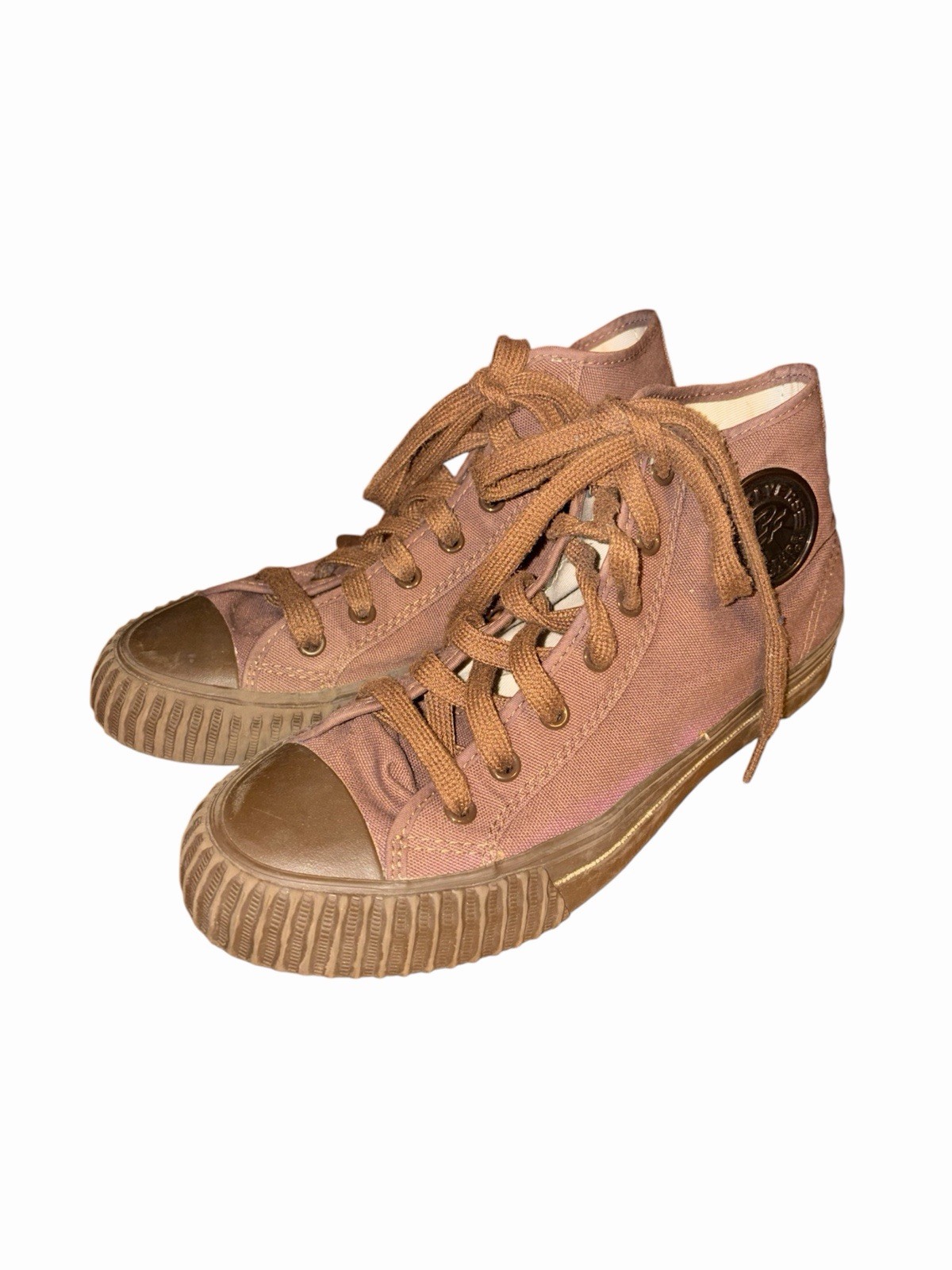 PF Flyers Brown High Top Sneakers Womens Size 7 Mens Size 5.5