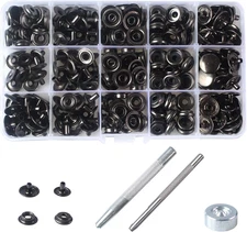 70 Sets 15Mm 5/8" Heavy Duty Snap Fasteners Kit, Metal Snaps for Leather Crafts 