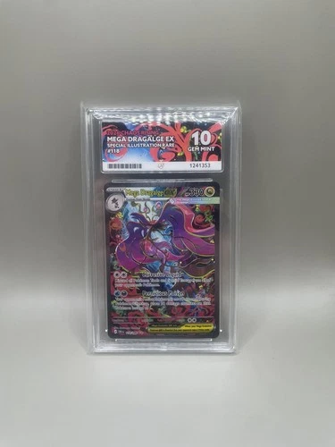 Mega Dragalge EX SIR #118 Chaos Rising - ACE Gem Mint 10 with perfect sub grades