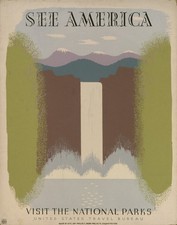 Vintage See America National Park Travel Art Poster Print