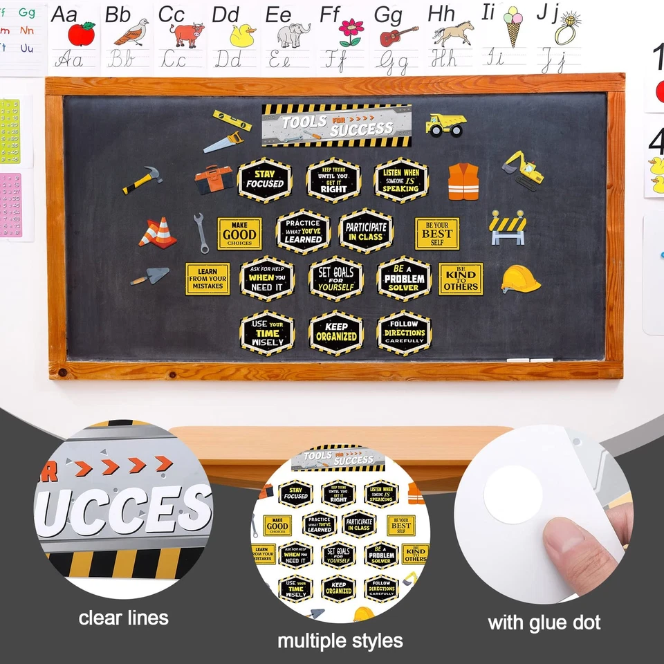 76 Pcs Construction Bulletin Board Decoration for Back to School Under Constr... - Image 3 of 4