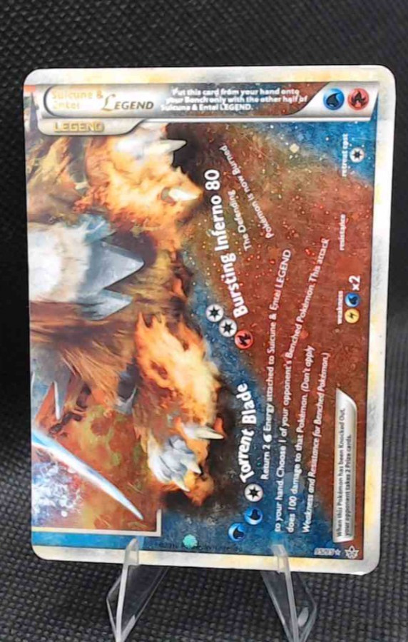 Pokémon Suicune & Entei Legend (Bottom) Pokemon 95/95 Unleashed Holo Rare LP
