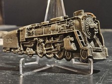 1978 Belt Buckle Train USA Bergamot Brass Works 1002 Locomotive Railroad B17