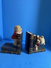 Vintage Teddy Bear Bookends Books Bookshelf Book Holders