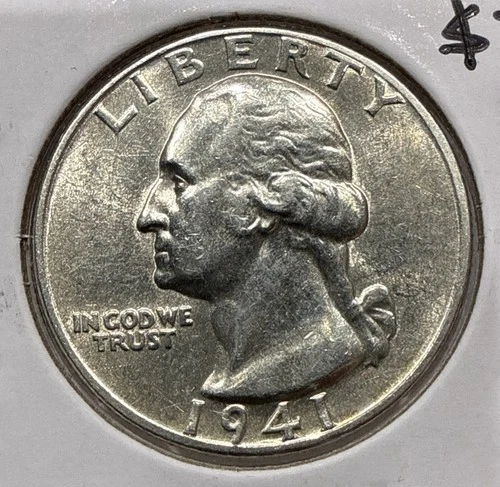 1941 Washington Quarter Silver 25C Coin - AU Detail