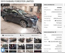 Used Wheel fits: 2019 Subaru Forester 18x7 alloy 5 spoke V spoke machined face G