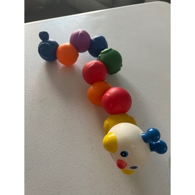 Vintage Tolo Toys Caterpillar Twist and Turn Clicking Sensory Toddler Toy Multi