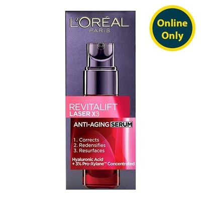L'Oreal Paris Revitalift Laser x3 Anti-Aging Serum 30ml with Hyaluronic Acid