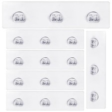 6-Pack Shower Caddy Adhesive Replacement, Transparent Adhesive Hooks Stickers...