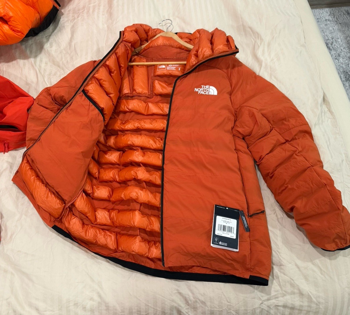 Mens The North Face Summit L3 50/50 Down Hoodie Insulated Ochre