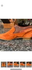 Marc Fisher Rust/Orange Suede Leather Loafers Women’s Size 8 1/2