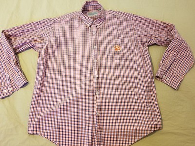 Mens Campus Specialties Clemson Tigers Dress Shirt XL Orange Purple Button  | eBay
